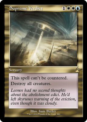 Supreme Verdict (Retro Frame) card from Ravnica Remastered