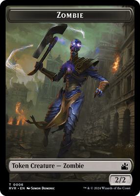 Zombie Token card from Ravnica Remastered