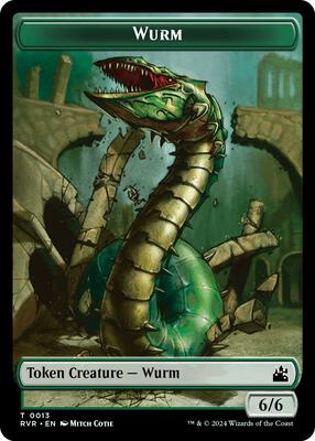 Wurm Token card from Ravnica Remastered