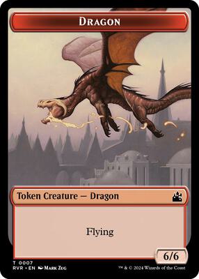 Dragon Token card from Ravnica Remastered