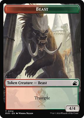 Beast Token card from Ravnica Remastered