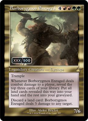 Borborygmos Enraged (Retro Frame) (Serial Numbered) card from Ravnica Remastered