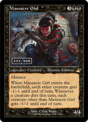 Massacre Girl (Retro Frame) (Serial Numbered) card from Ravnica Remastered