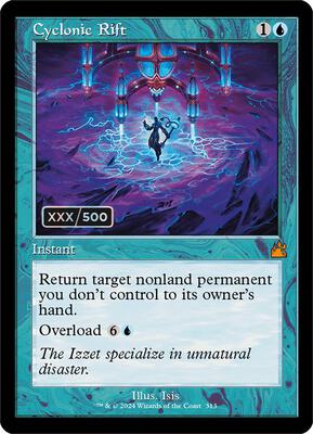 Cyclonic Rift (Retro Frame) (Serial Numbered) card from Ravnica Remastered