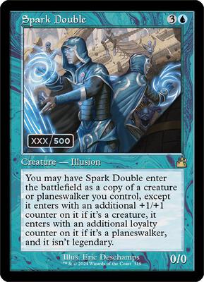 Spark Double (Retro Frame) (Serial Numbered) card from Ravnica Remastered