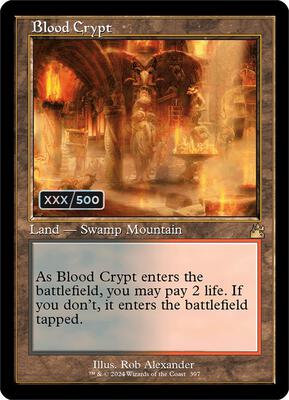 Blood Crypt (Retro Frame) (Serial Numbered) card from Ravnica Remastered