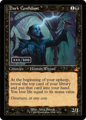 Dark Confidant (Retro Frame) (Serial Numbered) card from Ravnica Remastered