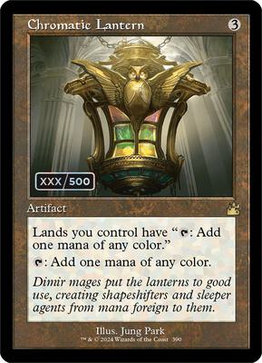 Chromatic Lantern (Retro Frame) (Serial Numbered) card from Ravnica Remastered