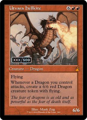 Utvara Hellkite (Retro Frame) (Serial Numbered) card from Ravnica Remastered