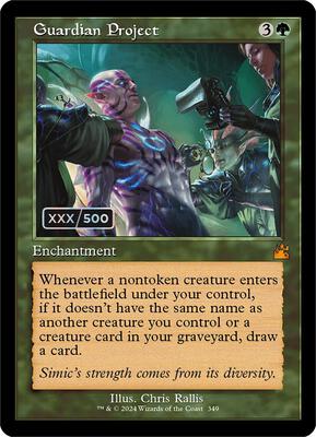 Guardian Project (Retro Frame) (Serial Numbered) card from Ravnica Remastered