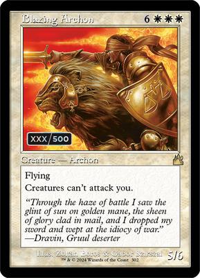 Blazing Archon (Retro Frame) (Serial Numbered) card from Ravnica Remastered