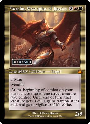 Aurelia, Exemplar of Justice (Retro Frame) (Serial Numbered) card from Ravnica Remastered
