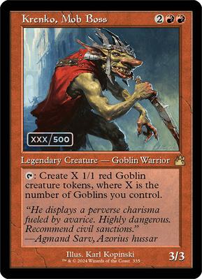 Krenko, Mob Boss (Retro Frame) (Serial Numbered) card from Ravnica Remastered