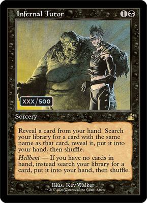 Infernal Tutor (Retro Frame) (Serial Numbered) card from Ravnica Remastered