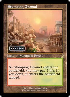 Stomping Ground (Retro Frame) (Serial Numbered) card from Ravnica Remastered