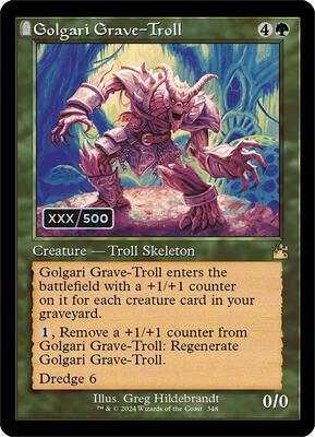 Golgari Grave-Troll (Retro Frame) (Serial Numbered) card from Ravnica Remastered