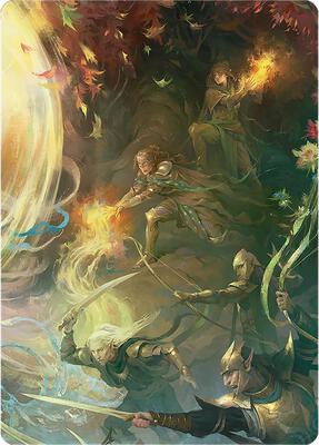 Rally the Galadhrim Art Card card from Art Series: Universes Beyond: The Lord of the Rings: Tales of Middle-earth