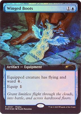 Winged Boots card from Media Promos