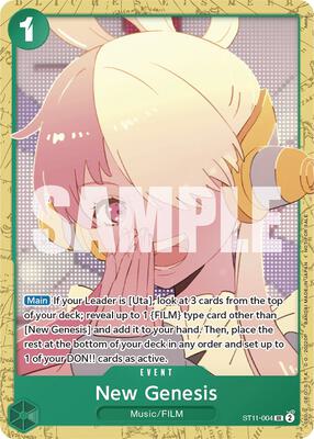 New Genesis (Starter Deck 11: Uta Deck Battle) card from One Piece Promotion Cards