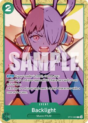 Backlight (Starter Deck 11: Uta Deck Battle) card from One Piece Promotion Cards
