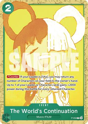 The World's Continuation (Starter Deck 11: Uta Deck Battle) card from One Piece Promotion Cards