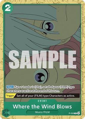 Where the Wind Blows (Starter Deck 11: Uta Deck Battle) card from One Piece Promotion Cards