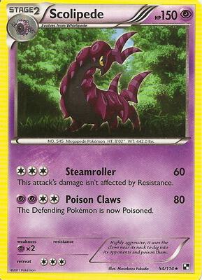 Scolipede - 54/114 (Cracked Ice Holo) card from Blister Exclusives