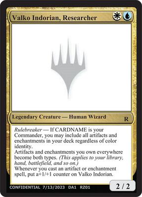 Valko Indorian, Researcher card from Un-Known Event Playtest Cards