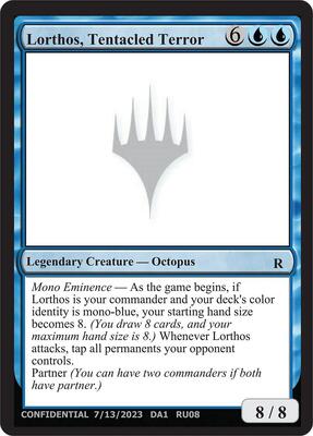 Lorthos, Tentacled Terror card from Un-Known Event Playtest Cards