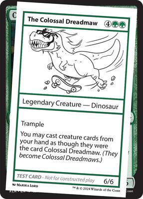 The Colossal Dreadmaw card from Un-Known Event Playtest Cards