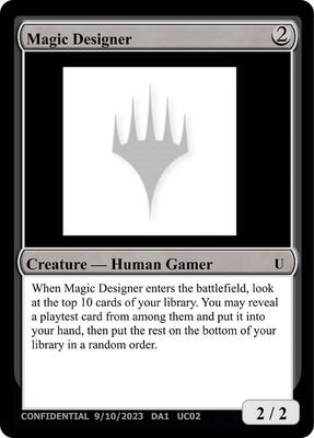 Magic Designer card from Un-Known Event Playtest Cards