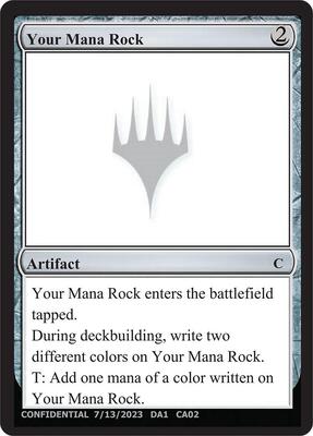 Your Mana Rock card from Un-Known Event Playtest Cards