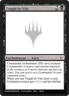 Taught by Vito card from Un-Known Event Playtest Cards