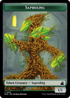 Saproling // Bird Illusion Double-Sided Token card from Ravnica Remastered