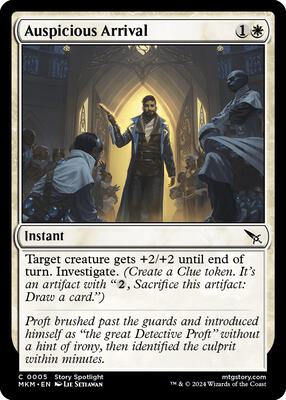 Auspicious Arrival card from Murders at Karlov Manor