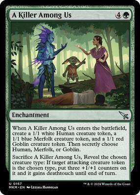 A Killer Among Us card from Murders at Karlov Manor
