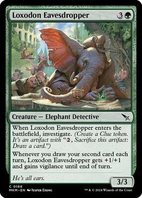 Loxodon Eavesdropper card from Murders at Karlov Manor