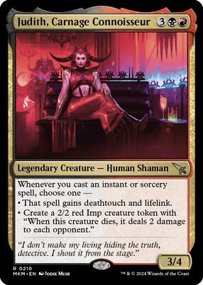 Judith, Carnage Connoisseur card from Murders at Karlov Manor