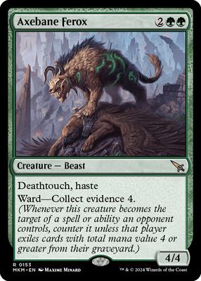 Axebane Ferox card from Murders at Karlov Manor