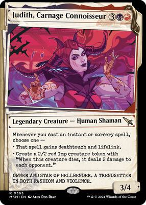 Judith, Carnage Connoisseur (Showcase) card from Murders at Karlov Manor