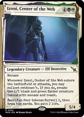 Izoni, Center of the Web (Showcase) card from Murders at Karlov Manor