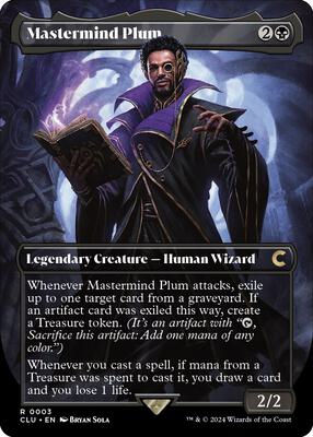 Mastermind Plum (Borderless) card from Ravnica: Clue Edition