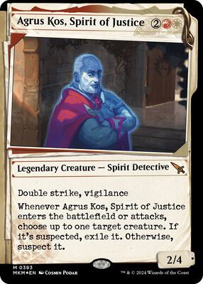 Agrus Kos, Spirit of Justice (Showcase) (Invisible Ink) card from Murders at Karlov Manor