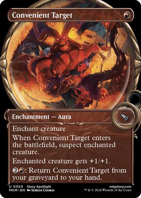 Convenient Target (Showcase) card from Murders at Karlov Manor