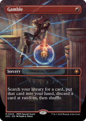Gamble (Borderless) card from Special Guests