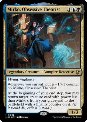 Mirko, Obsessive Theorist card from Commander: Murders at Karlov Manor