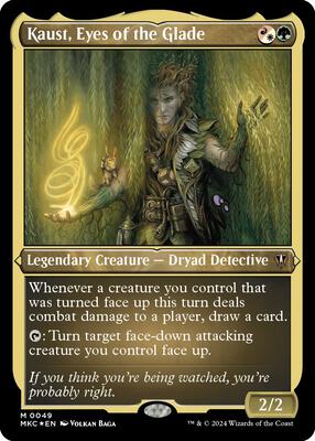 Kaust, Eyes of the Glade (Display Commander) - Thick Stock card from Commander: Murders at Karlov Manor
