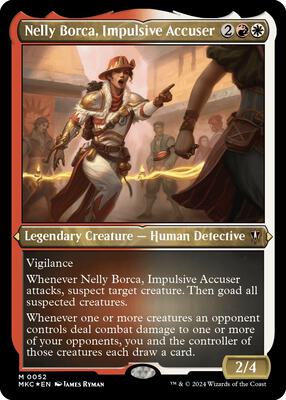 Nelly Borca, Impulsive Accuser (Display Commander) - Thick Stock card from Commander: Murders at Karlov Manor
