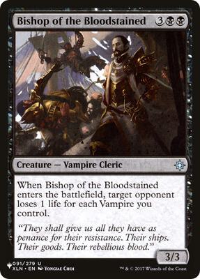 Bishop of the Bloodstained card from The List Reprints