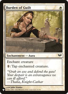 Burden of Guilt card from The List Reprints